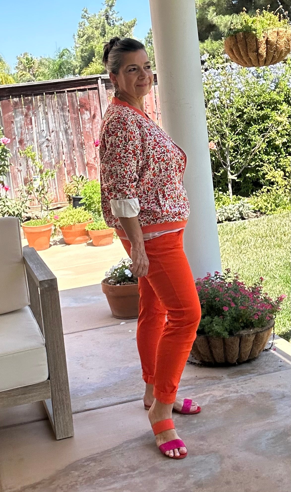 Floral bomber jacket