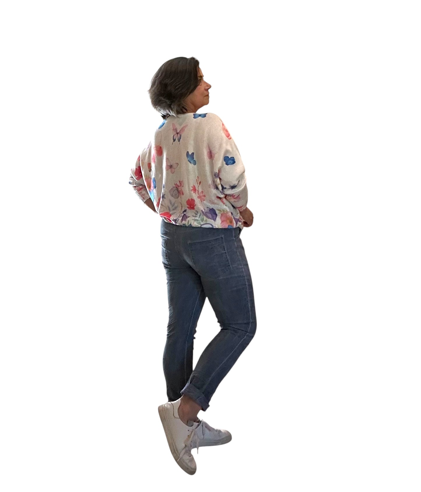 Denim blue mineral washed Italian Magic pants