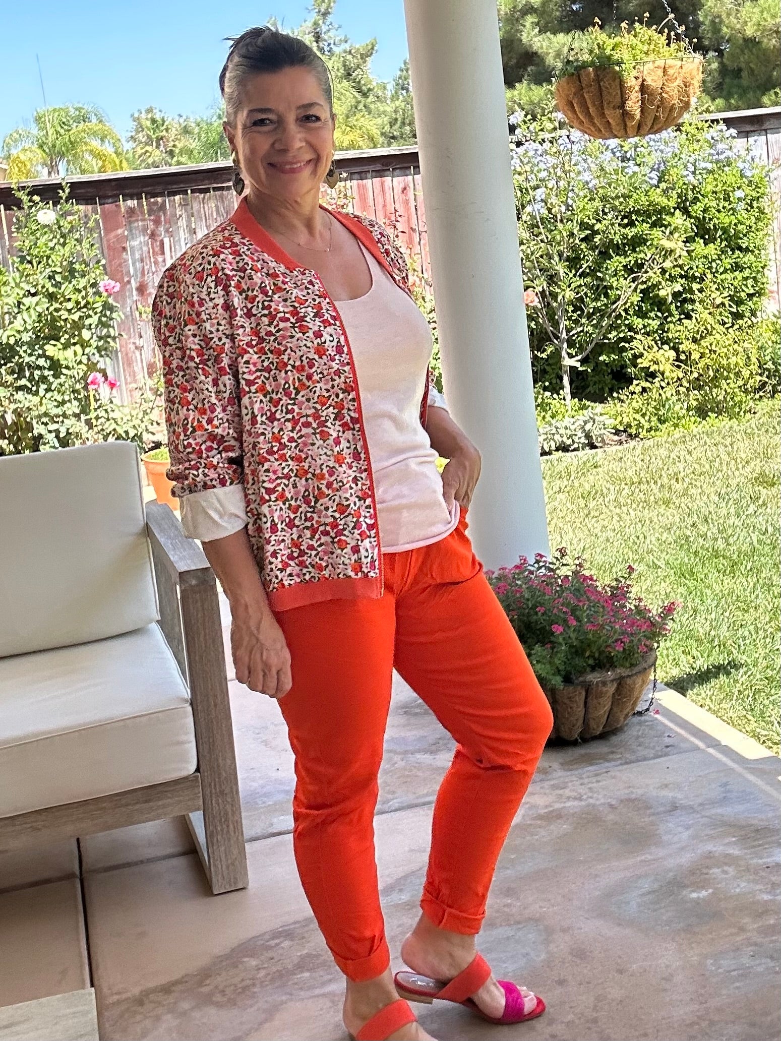 Floral bomber jacket
