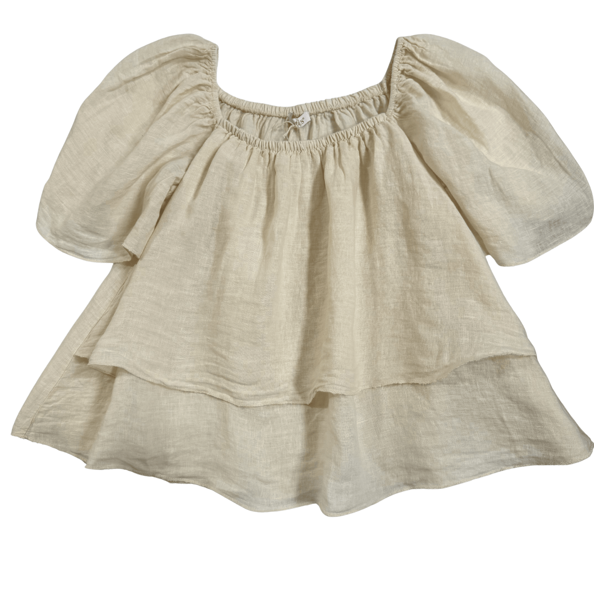 Flowy Off The Shoulder Linen Top Flowy Off The Shoulder Linen Top