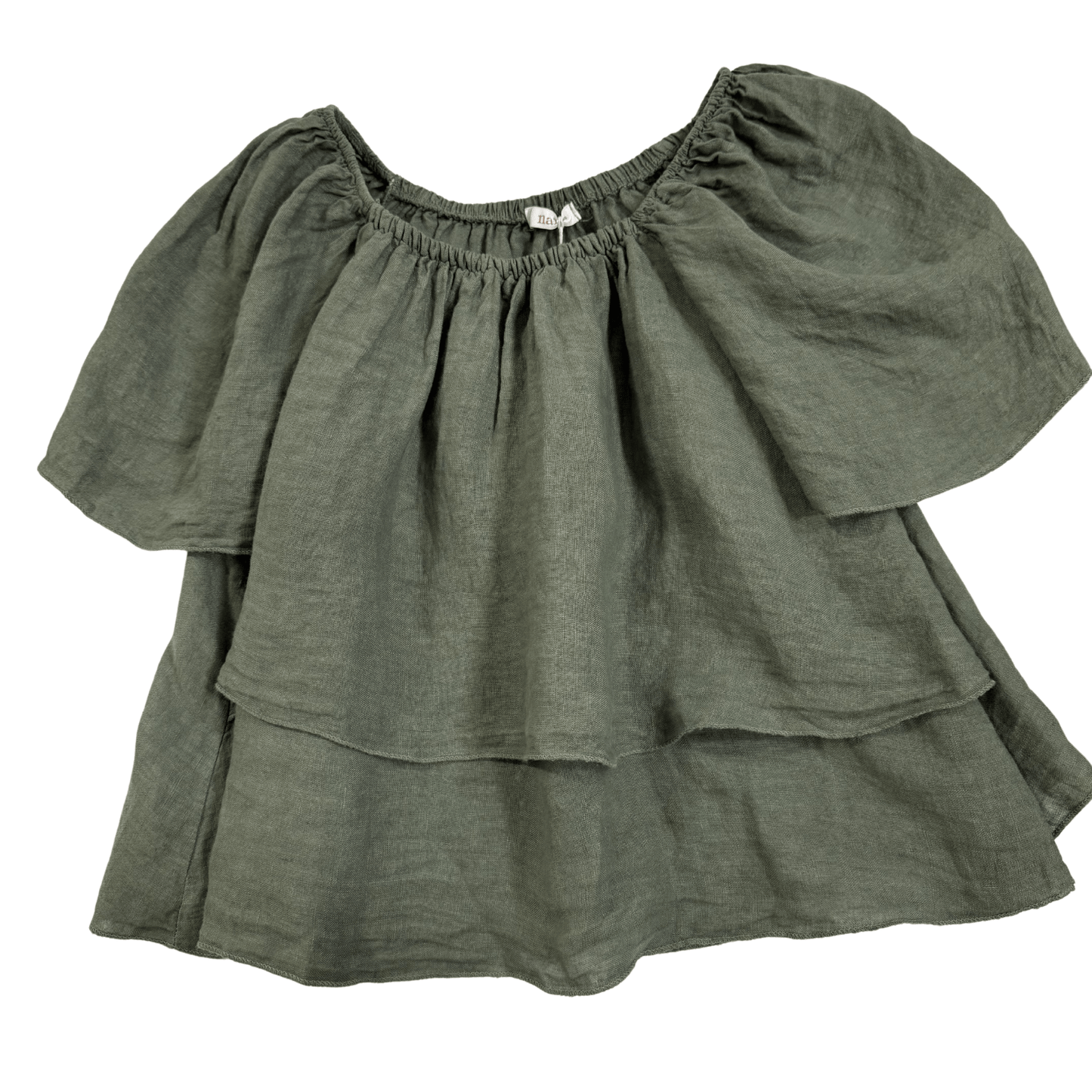 Flowy Off The Shoulder Linen Top Flowy Off The Shoulder Linen Top