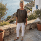 The Serena Linen Tunic Top Women's Italian Linen Tunic Top Lightweight Summer One Size