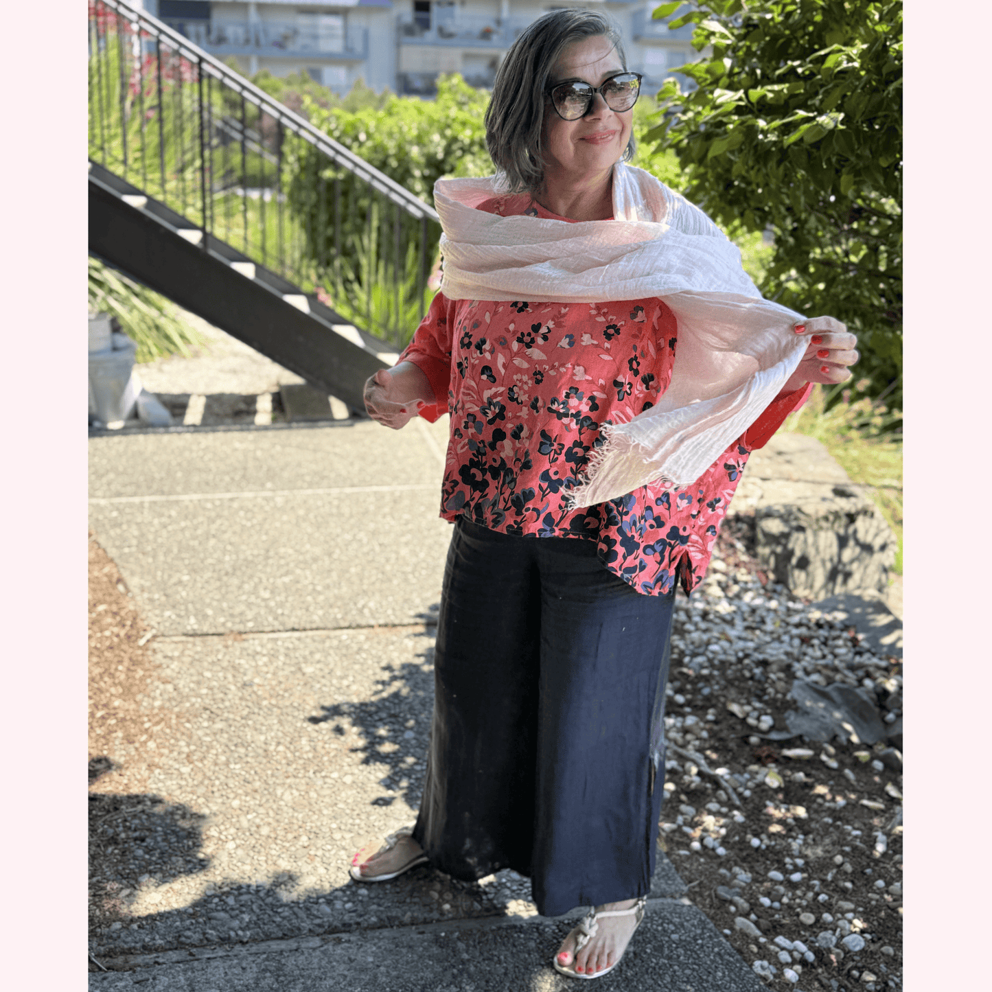 Linen Scarf Women's Italian Linen Scarf Lightweight Versatile Summer Accessory