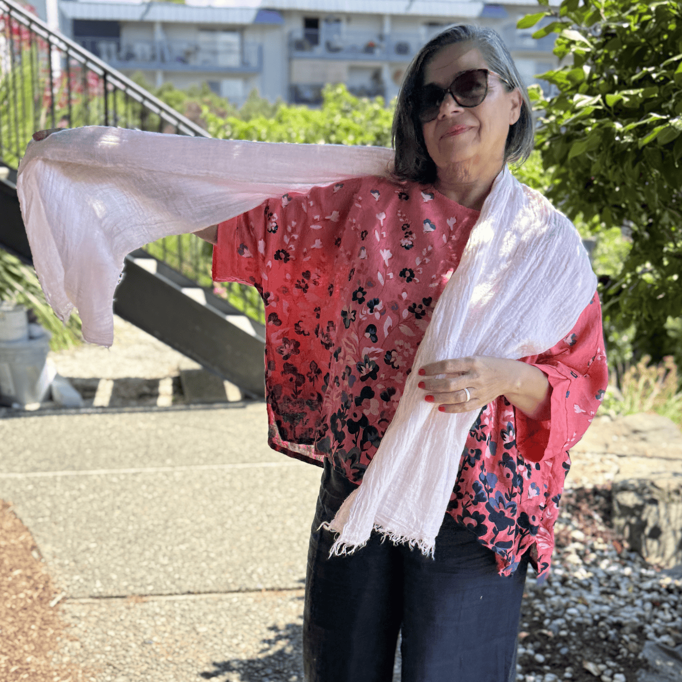 Linen Scarf Women's Italian Linen Scarf Lightweight Versatile Summer Accessory