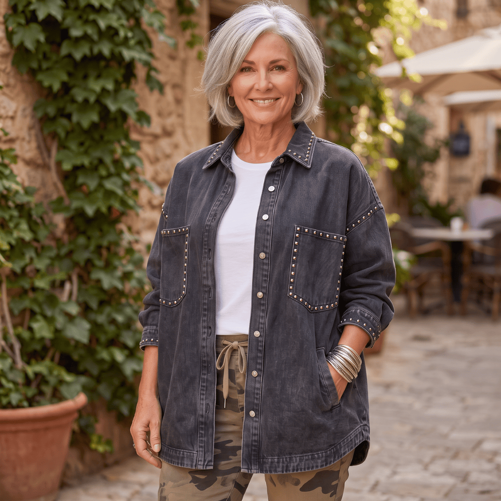Studded Washed Denim Jacket - Limited Edition Studded Washed Denim Jacket - Limited Edition