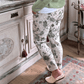 Floral Fusion Italian Magic Pants Women's Floral Italian Stretch Pants Wide Leg One Size 4-12