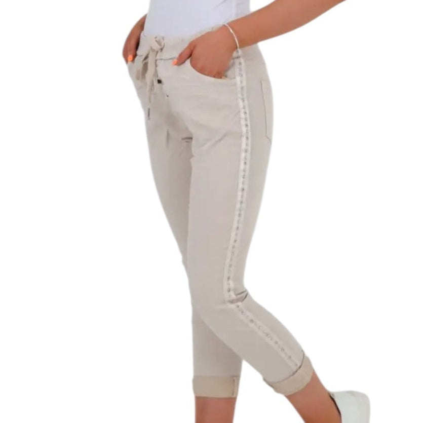 * BEST SELLER *  Studs & diamante Italian magic pants