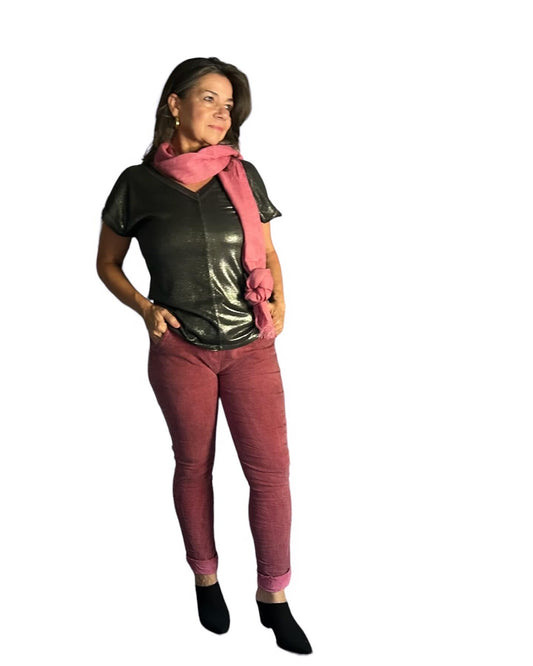 Burgundy Italian magic pants