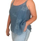 Melania embroidered silk tank top