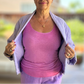 Summer tank top with silver accent