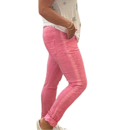 Strawberry Pink Italian Magic Pants