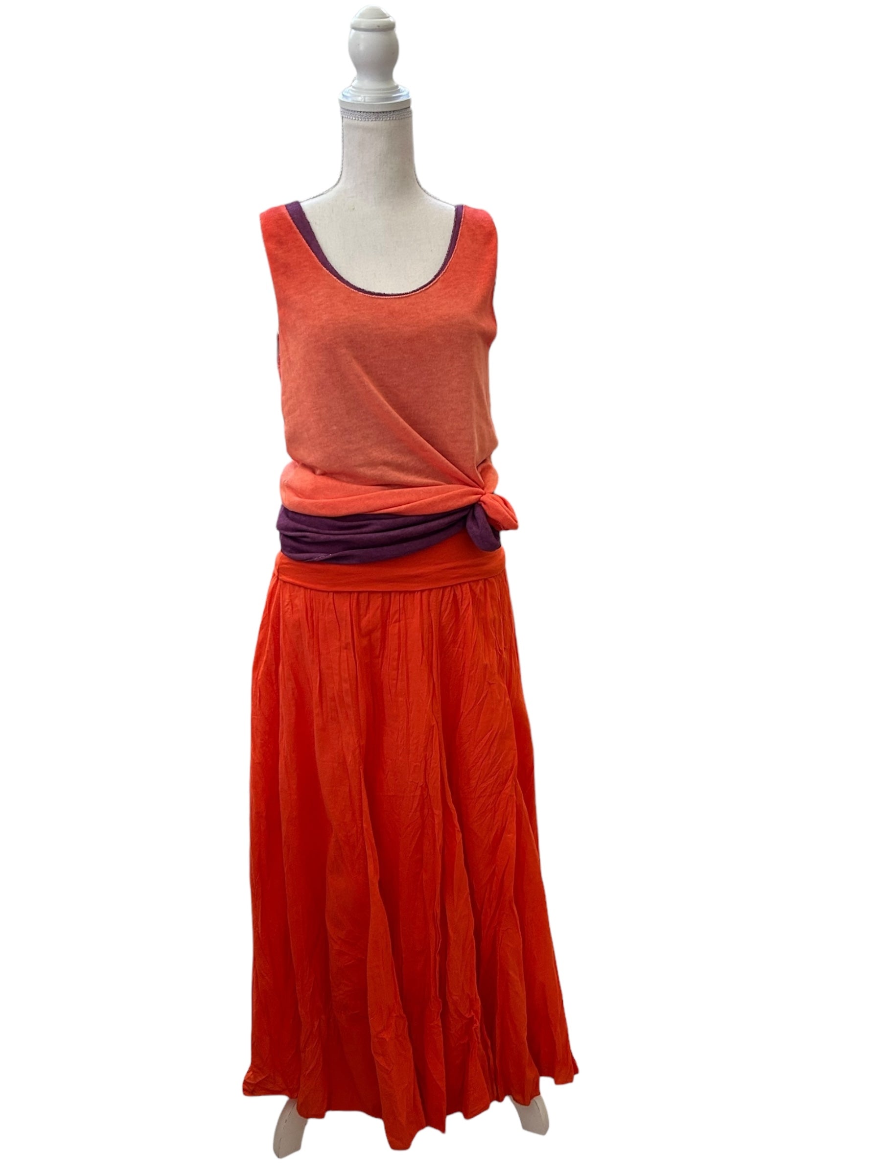 Orange multi way skirt / dress