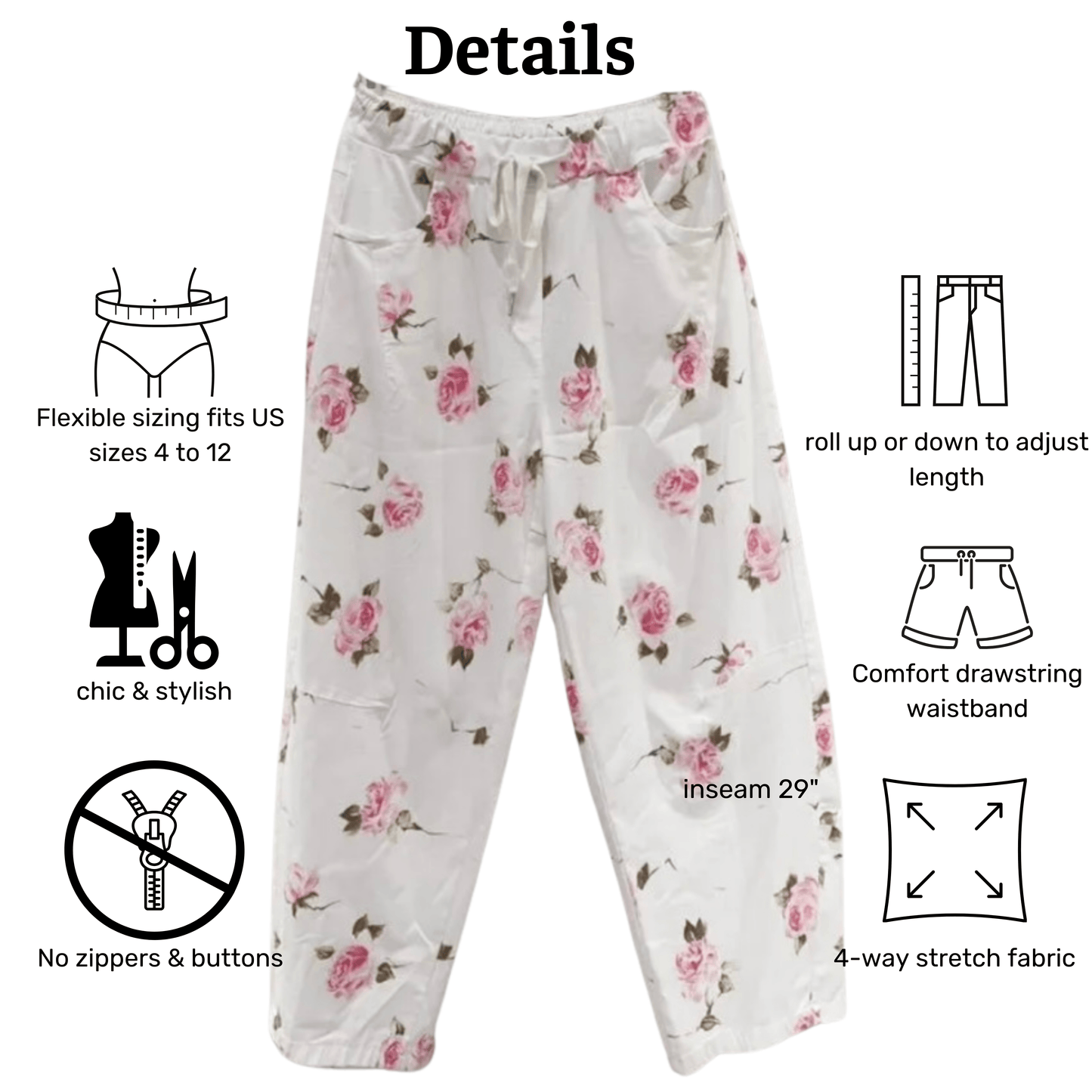 La Vie En Rose - Wide Leg Italian Magic Pants La Vie En Rose - Wide Leg Italian Magic Pants