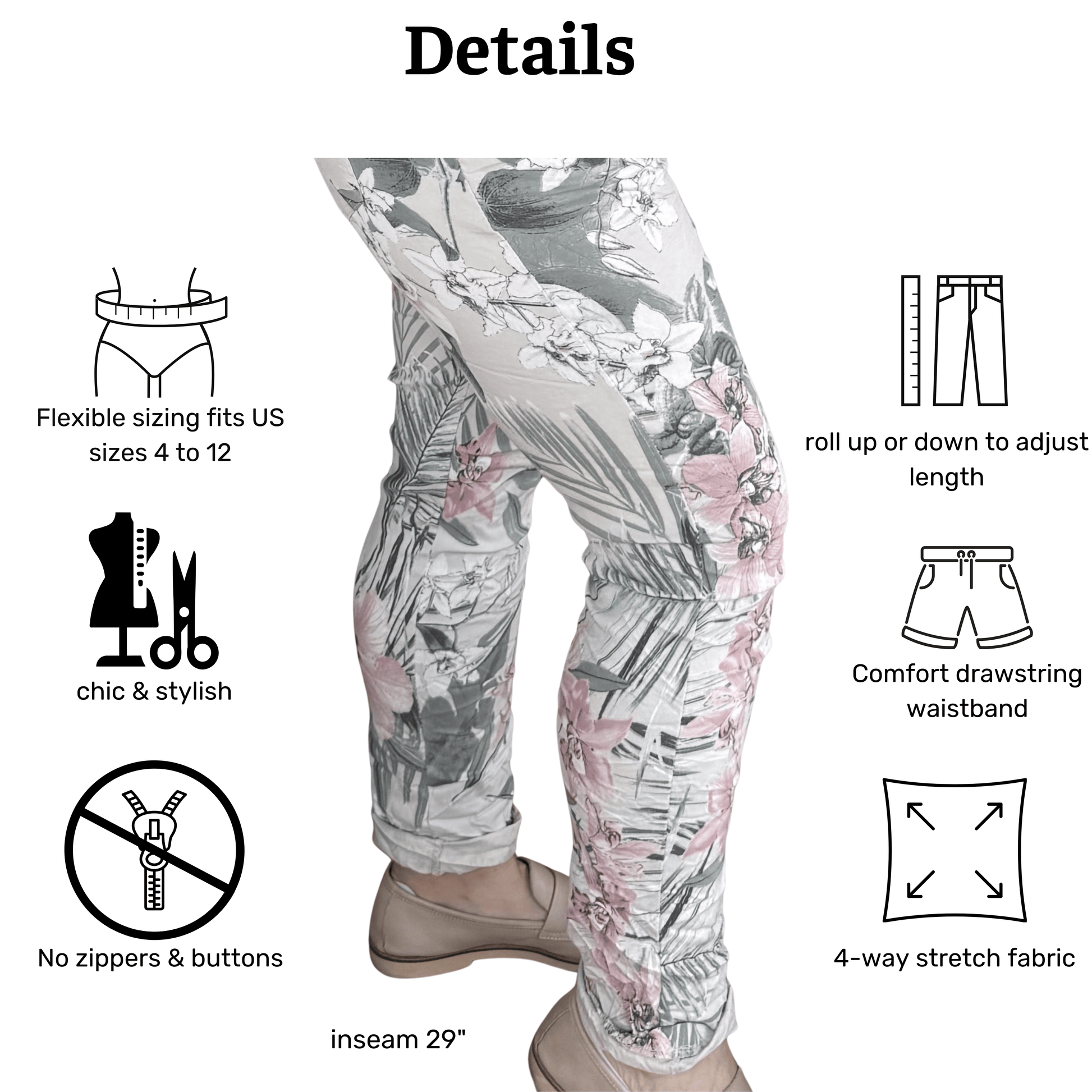 Pastel Palm Italian Magic Pants Pastel Palm Italian Magic Pants
