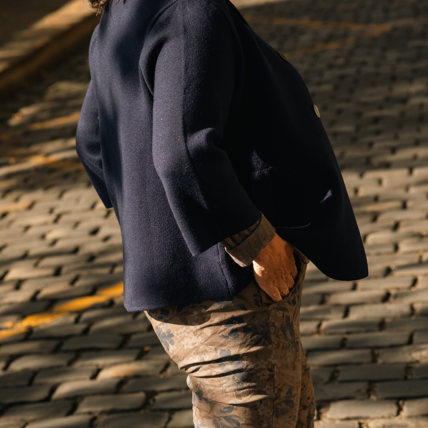 Navy Blue Sweater Jacket