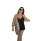 Camel Lace Hem Linen Drawstring Pants