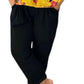 Black summer breeze tapered pants