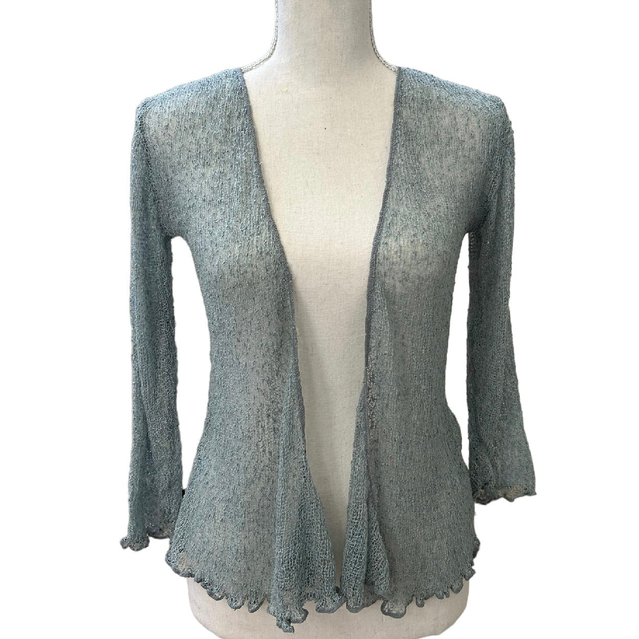 Delicate mesh woven shrug