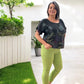 Black Flora Linen Top *BEST SELLER*