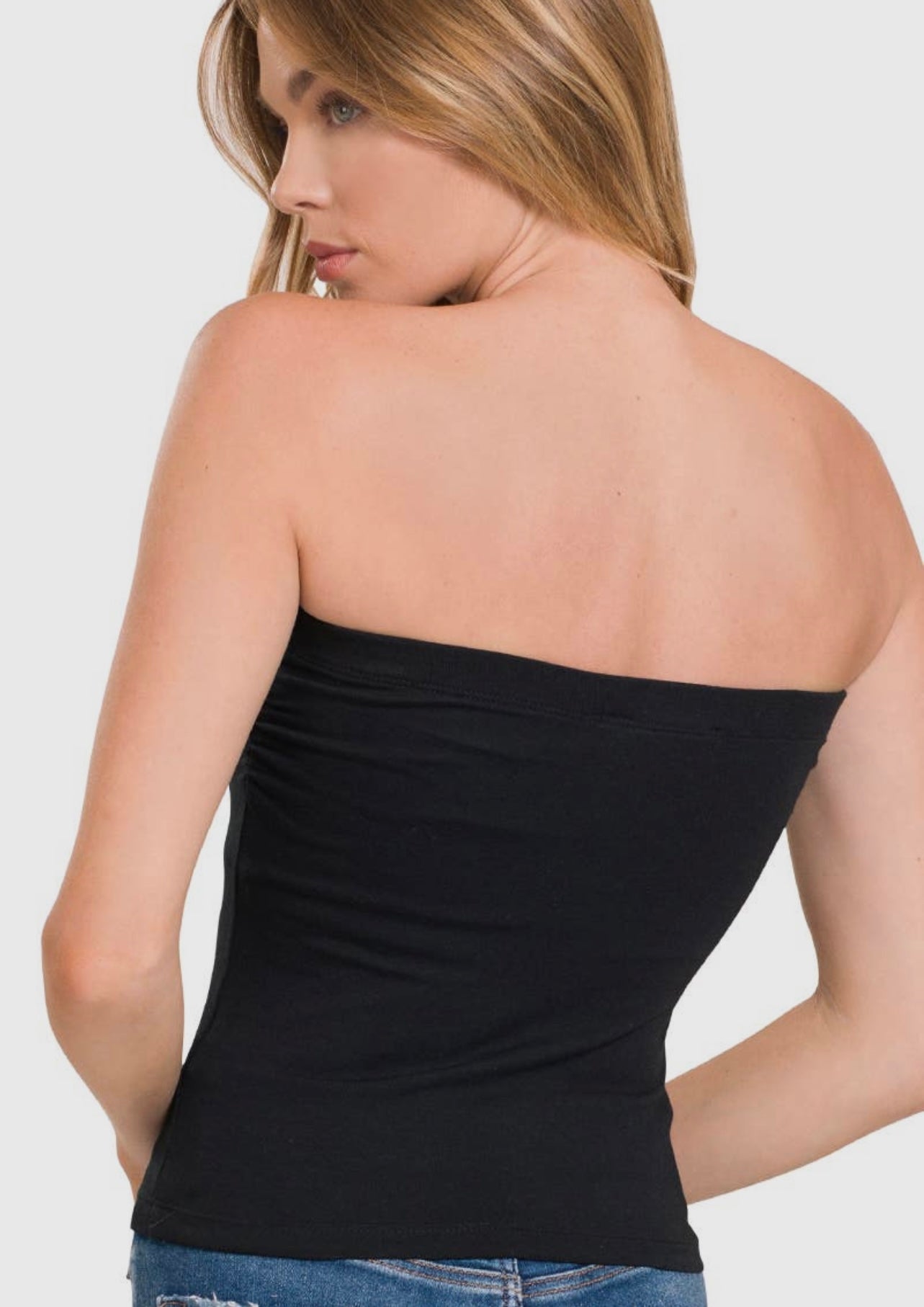 Premium cotton built-in-bra tube top
