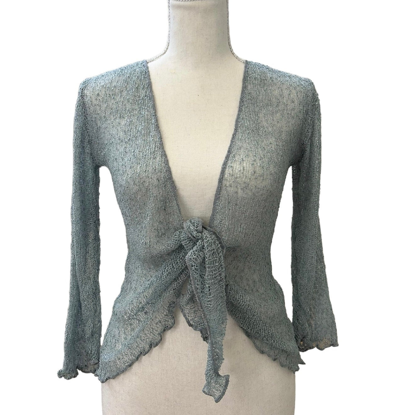Delicate mesh woven shrug