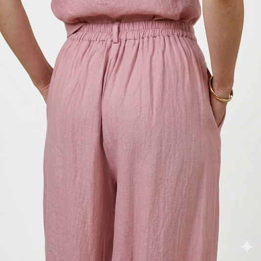 Barrel Style Flowy Linen Pants