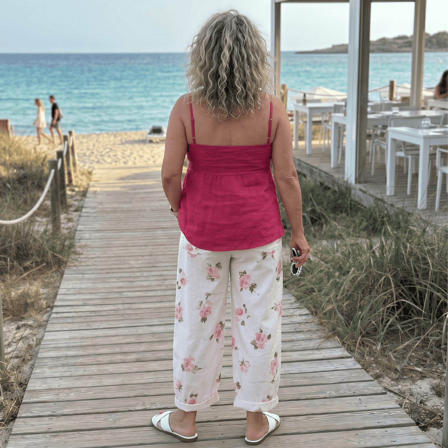 The Capri Linen Babydoll Top The Capri Linen Babydoll Top