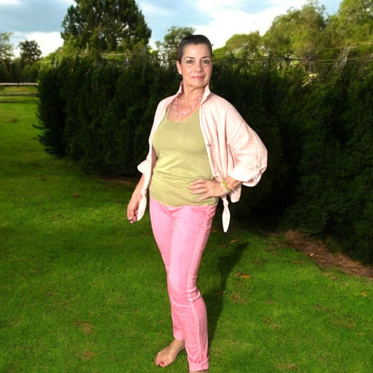 Strawberry Pink Italian Magic Pants