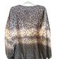 Lightweight shimmering animal print sweater