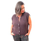 Soft Rich Chocolate Baby Alpaca Sleeveless Sweater Top