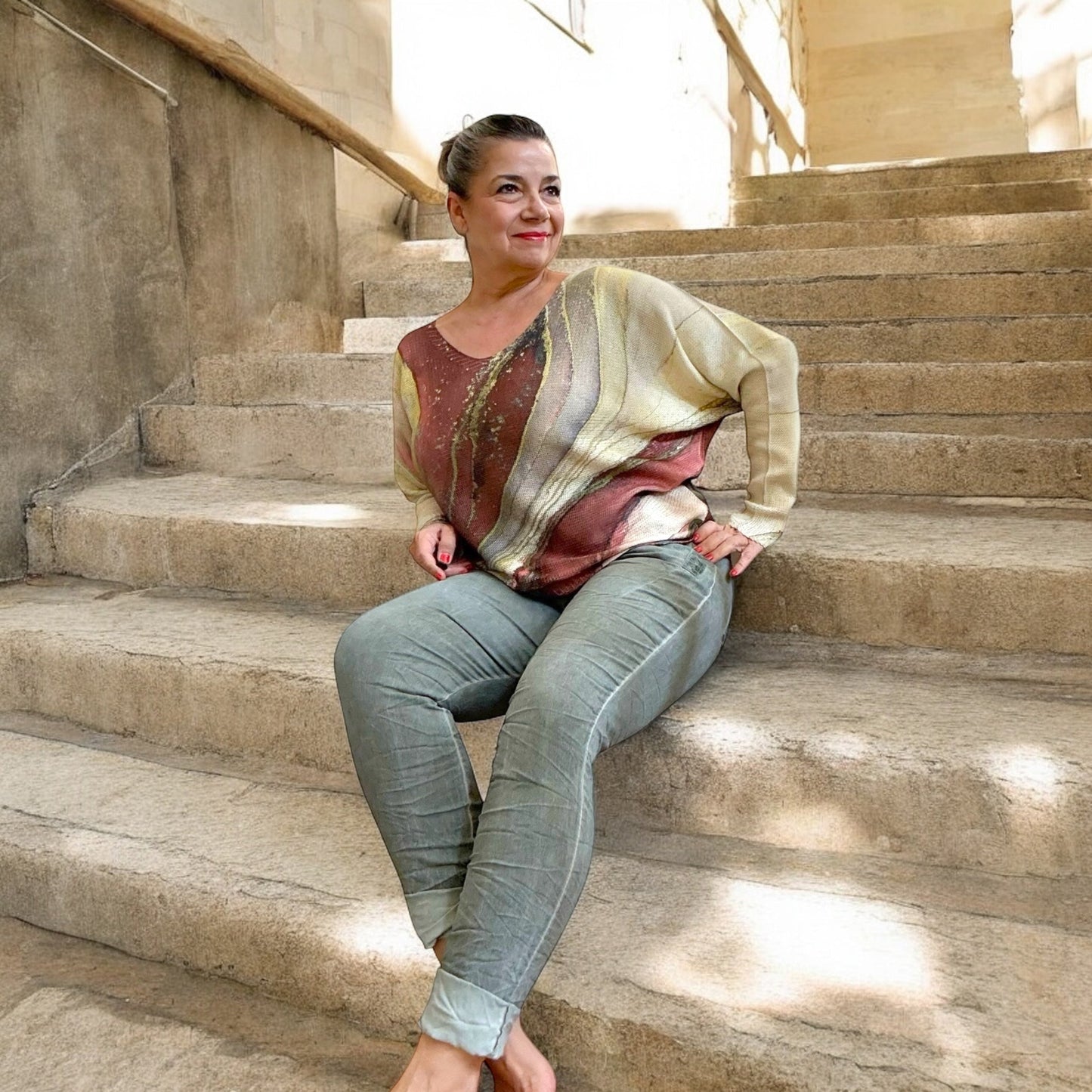 Olive Green Mineral Washed Italian Magic Pants