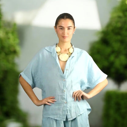 Classic Short Sleeved Linen Shirt