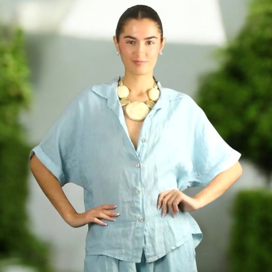 Classic Short Sleeved Linen Shirt