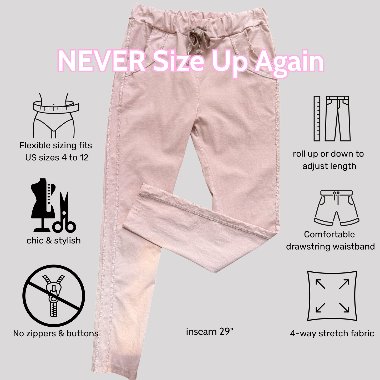 Italian Magic Pants With a Subtle Chic Glam Side Panel *2025 BEST SELLER*