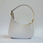 Slim White Italian Leather Bag