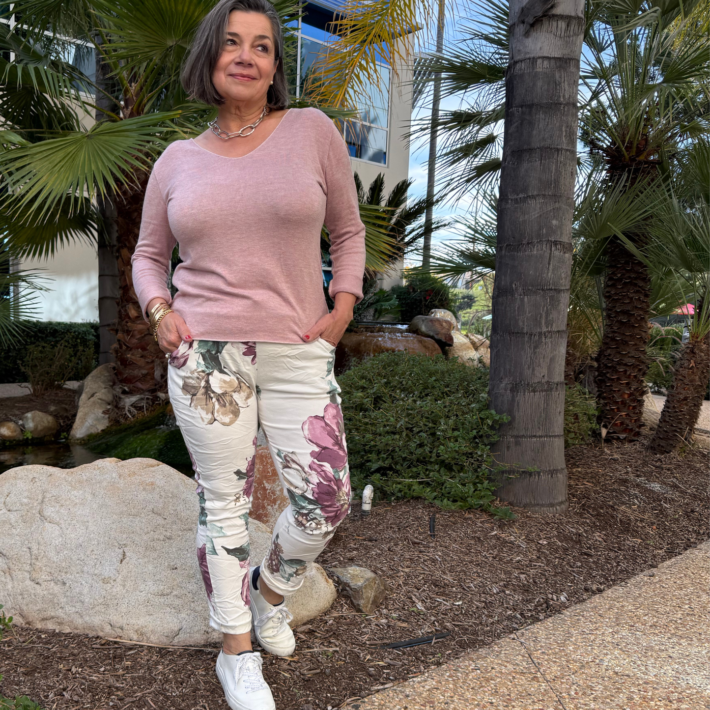 Wild Orchid & Cream Haze Italian Magic Pants