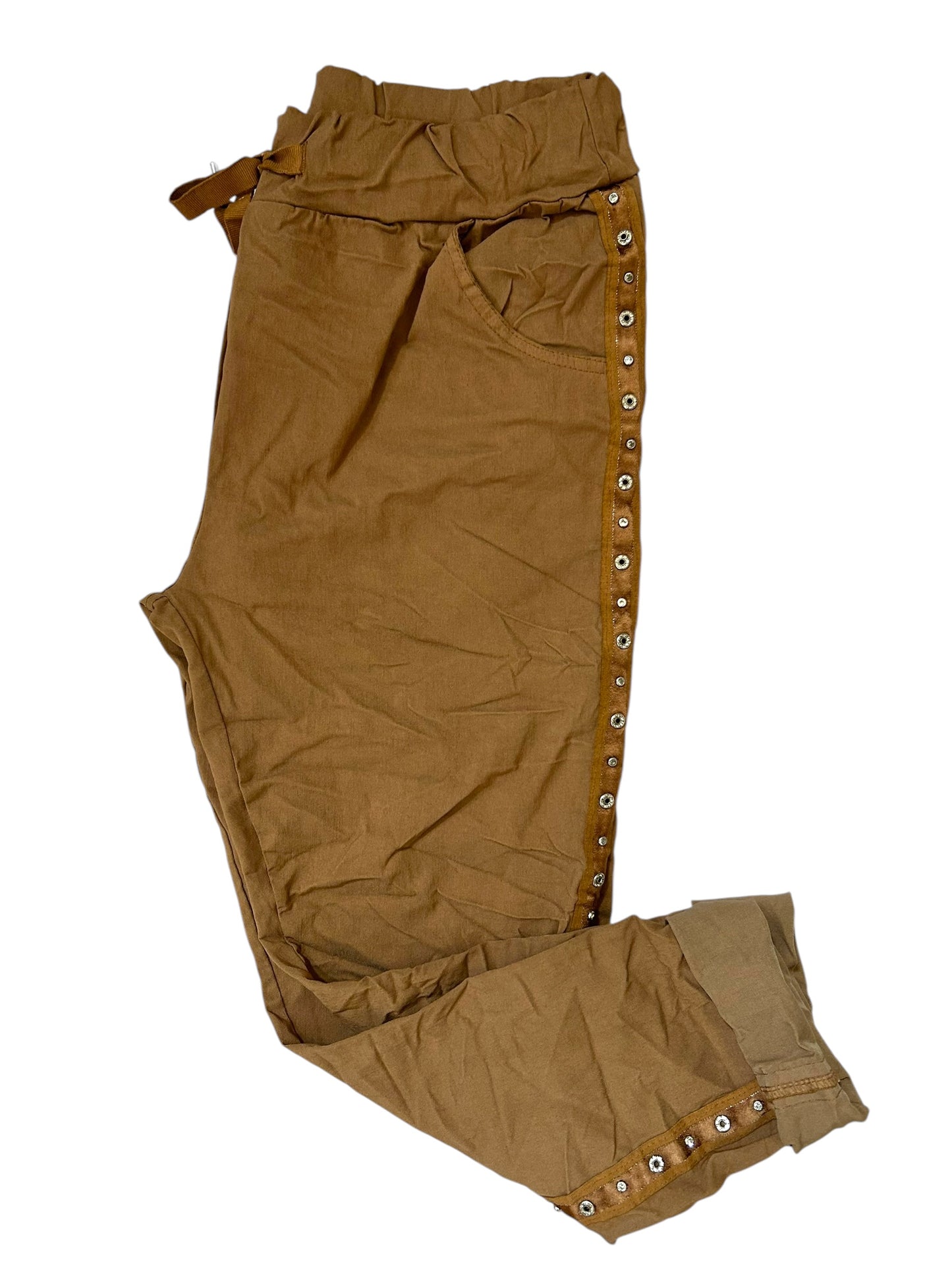 * BEST SELLER *  Studs & diamante Italian magic pants