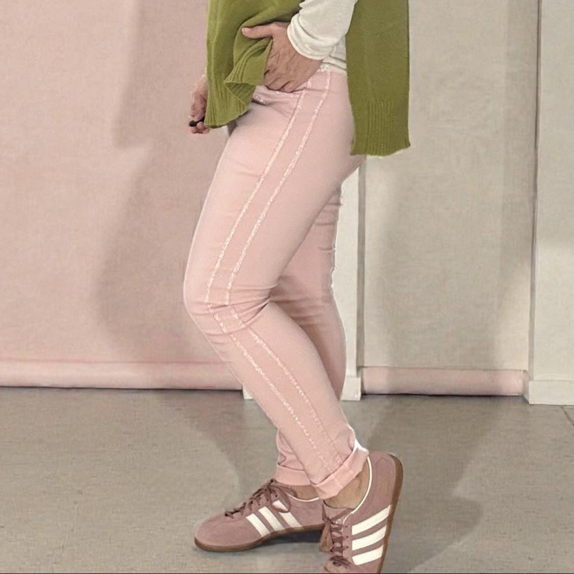 Italian Magic Pants With a Subtle Chic Glam Side Panel