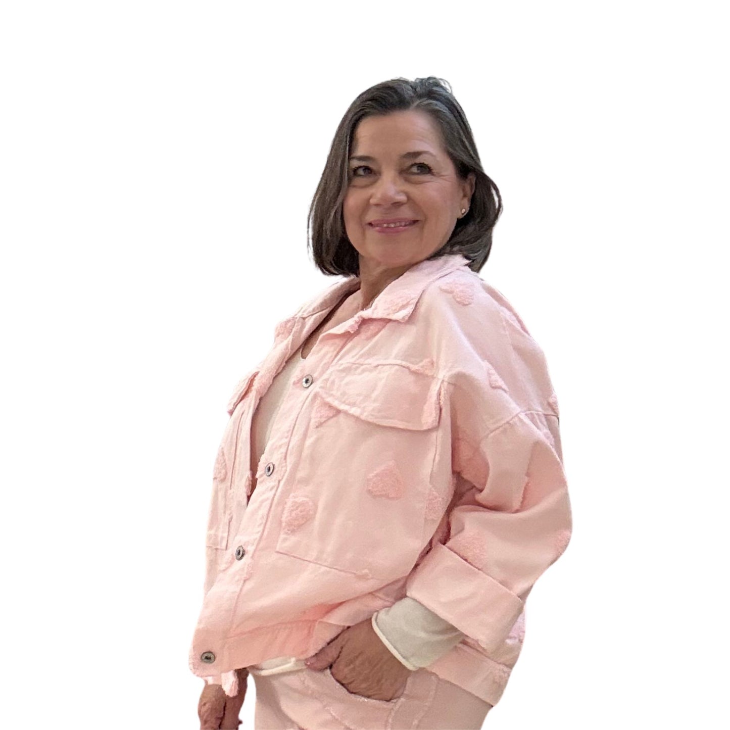 Amour Pink Denim Jacket