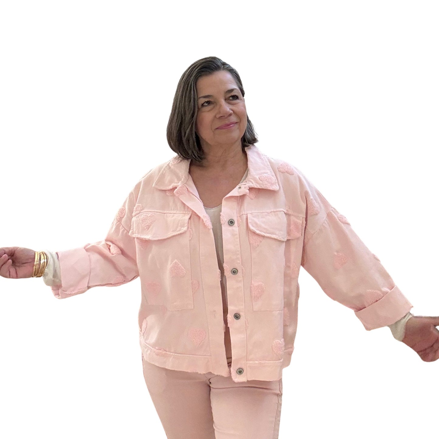 Amour Pink Denim Jacket