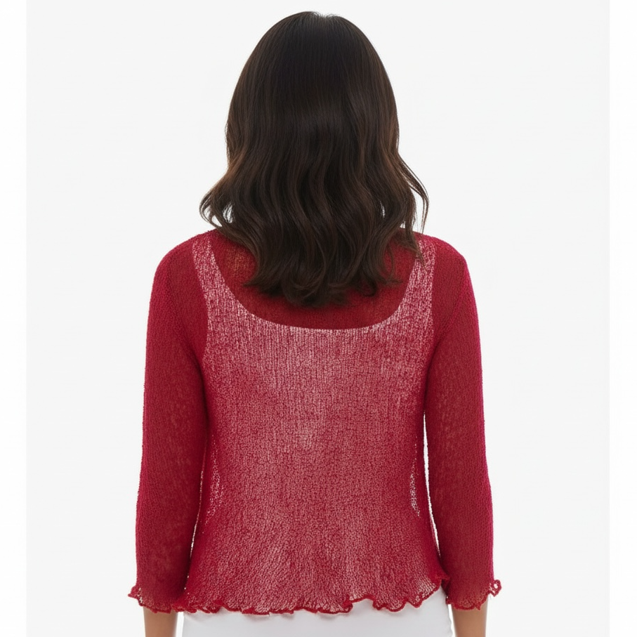 Delicate mesh woven shrug