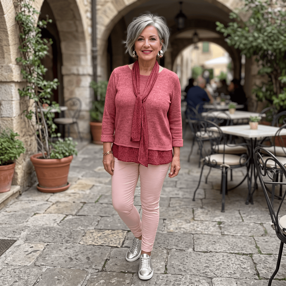 Cranberry Crush 2 Layer Top + Scarf Cranberry Crush 2 Layer Top + Scarf