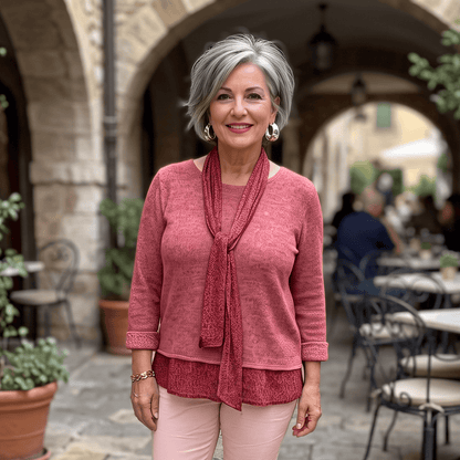 Cranberry Crush 2 Layer Top + Scarf Cranberry Crush 2 Layer Top + Scarf