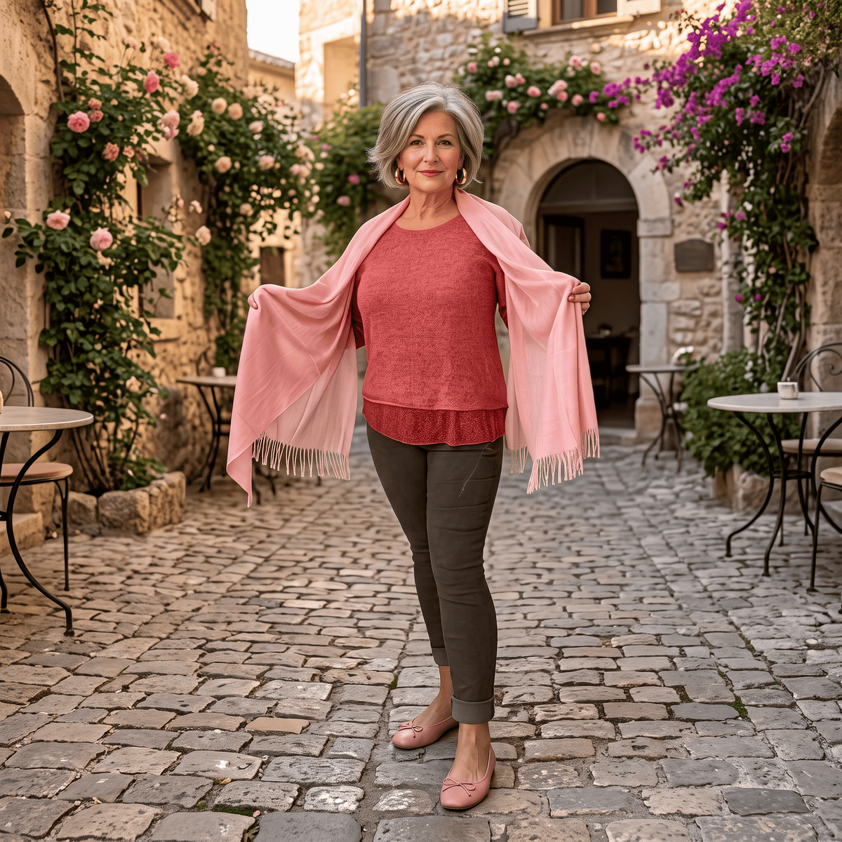 Cranberry Crush 2 Layer Top + Scarf Cranberry Crush 2 Layer Top + Scarf