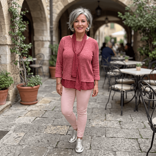 Italian Magic Pants With a Subtle Chic Glam Side Panel Women's Italian Stretch Pants Glam Side Panel One Size