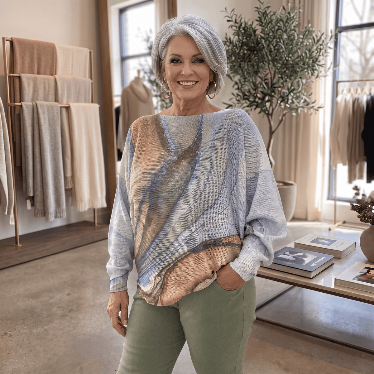 Soft Swirl Lightweight Knit Top Soft Swirl Lightweight Knit Top