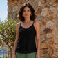 Summer Grace Linen & Lace tank top