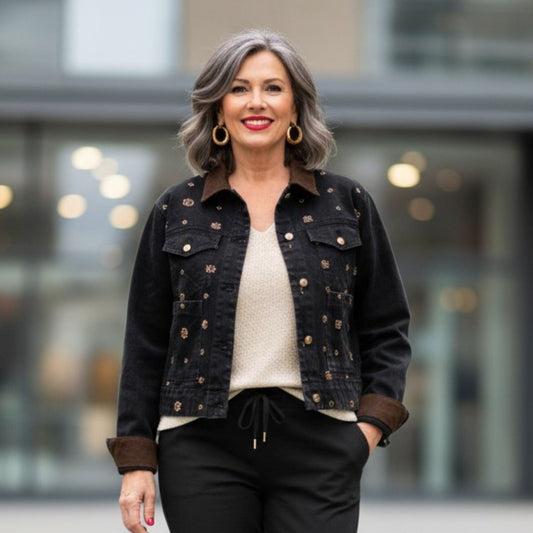 Luxe Black Denim Jacket