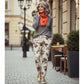 Floral Ember Italian Magic Pants