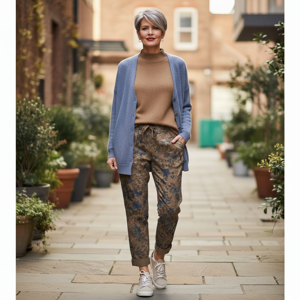 Maxine Taupe High Neck Sleeveless Sweater